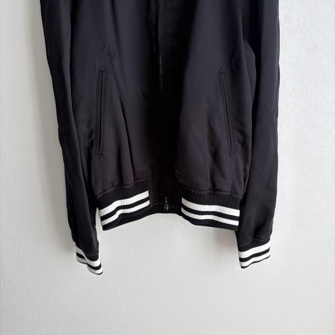 【美品✨】ルイヴィトン　スカジャン　エンブロイダリー　ジップアップ　黒　46