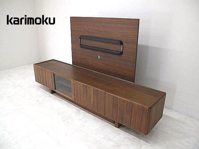 カリモク「SPOON QW72+QW42」ウォールナット材テレビボード 約62万