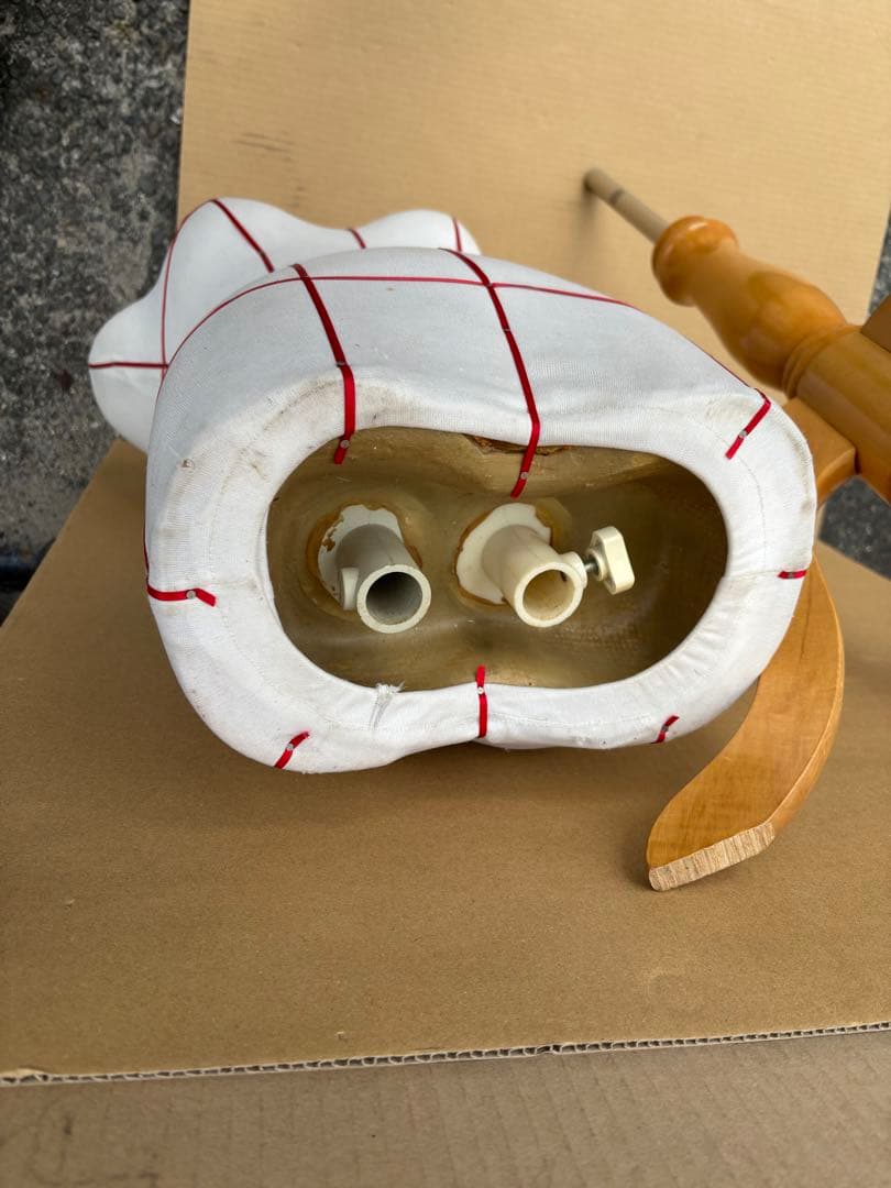 ボディーライン入り　トルソー　マネキン　洋装ソーイング木製スタンド女性用