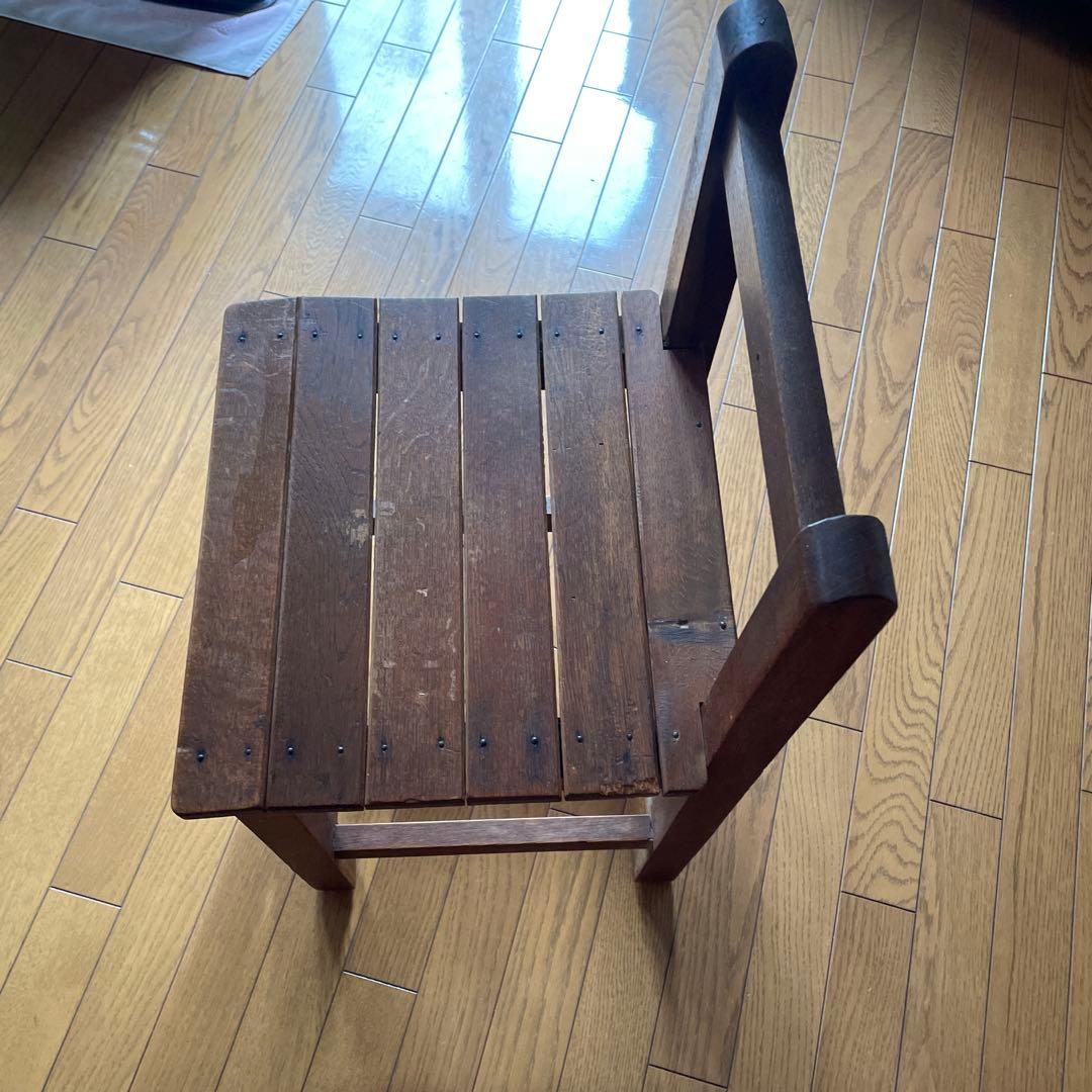 昭和レトロ、学校の椅子、木製、中学、古家具、ヴィンテージ