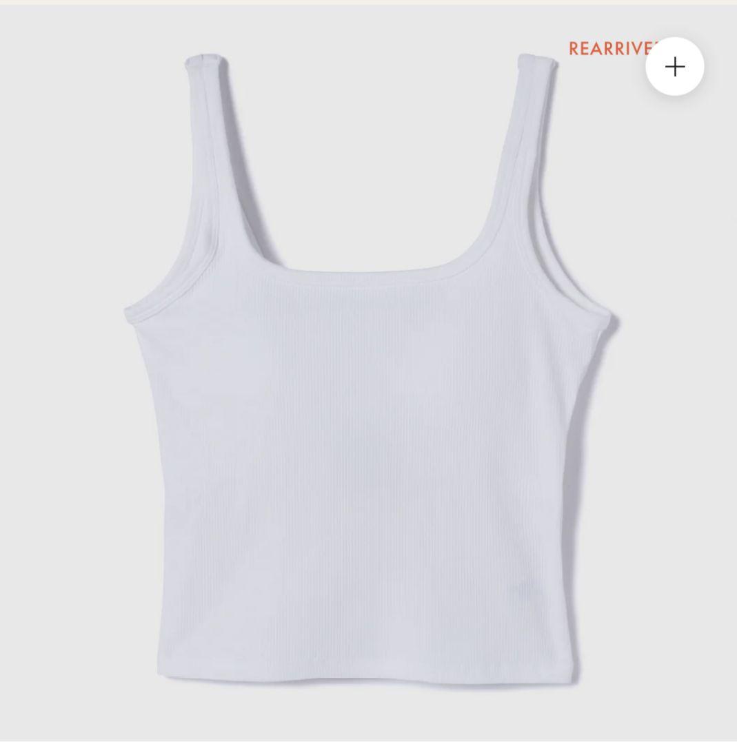 Searoomlynn、FitパッドマシュマロBRAタンク、M、ホワイト