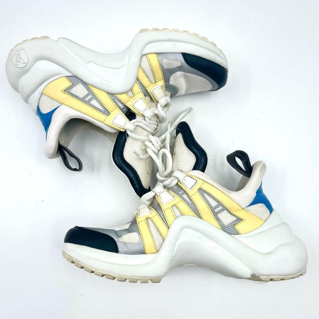 現行 ルイヴィトン LVアークライト モノグラム スニーカー 白 36 23cm