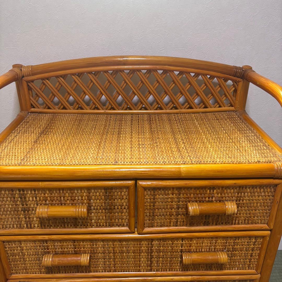 人気 ラタン 4段 チェスト ラタンチェスト 籐チェスト 籐タンス