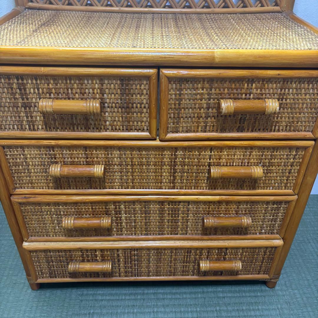 人気 ラタン 4段 チェスト ラタンチェスト 籐チェスト 籐タンス