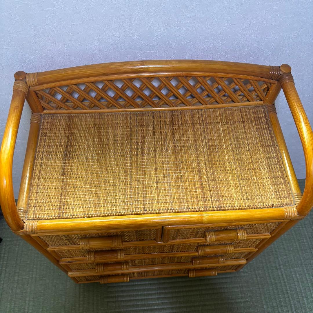 人気 ラタン 4段 チェスト ラタンチェスト 籐チェスト 籐タンス