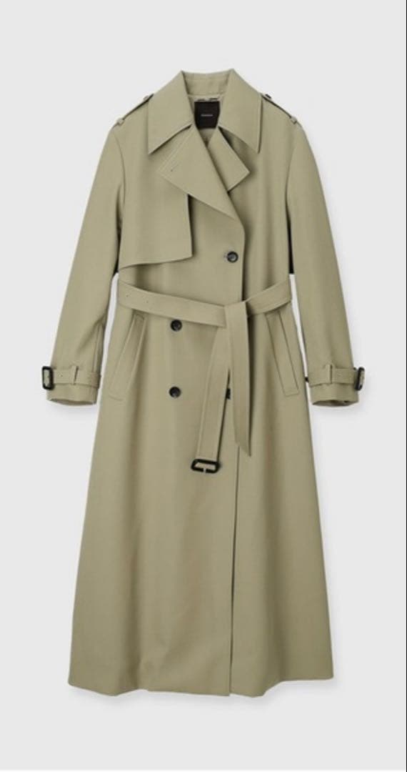 ウールギャバジントレンチコート／anuans