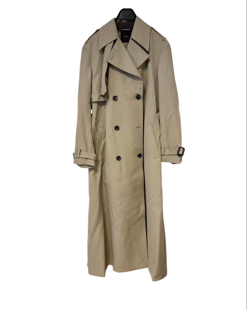 ウールギャバジントレンチコート／anuans