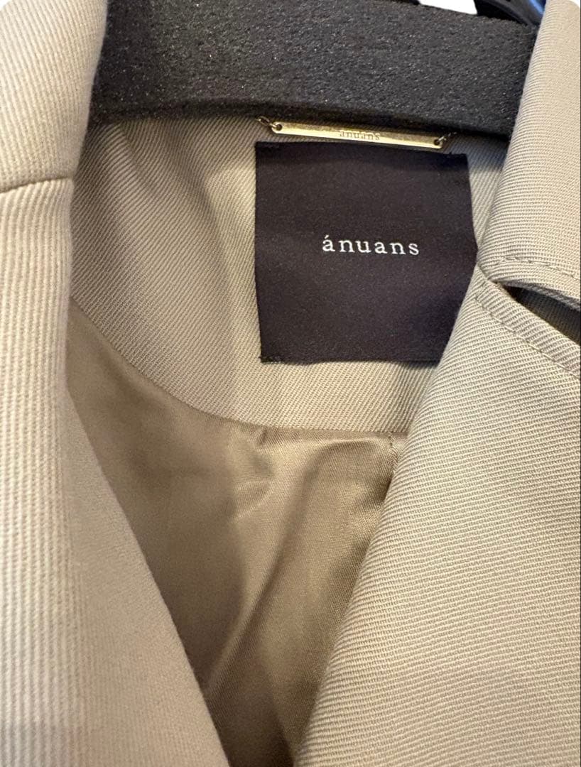 ウールギャバジントレンチコート／anuans