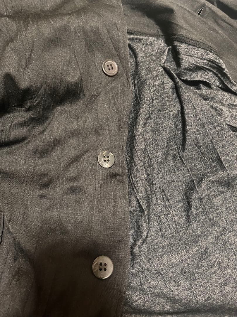 ISSEY MIYAKE イッセイミヤケ　シワ加工ブラックジャケット　プリーツ