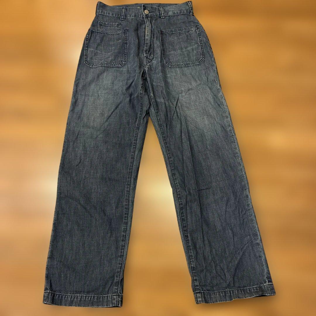 45rワイドレッグデニムパンツ