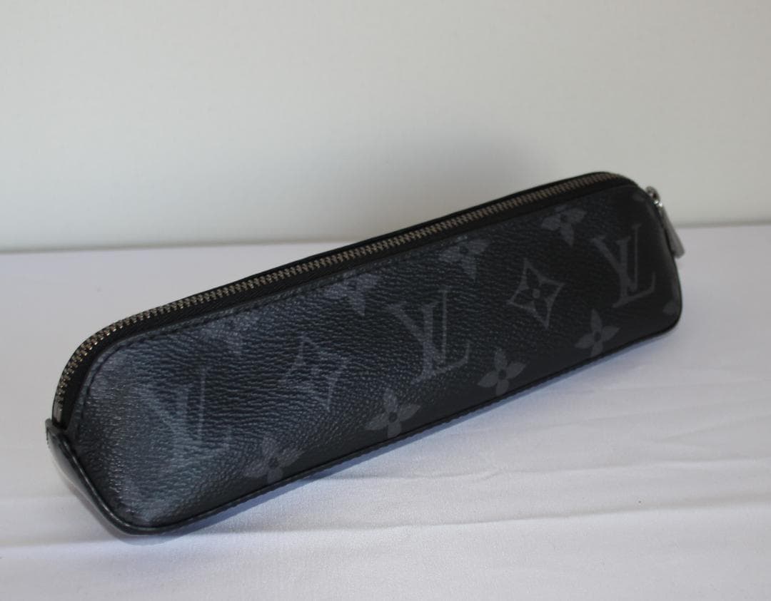 LOUIS VUITTON ルイヴィトン モノグラム ペンケース ブラックレザー