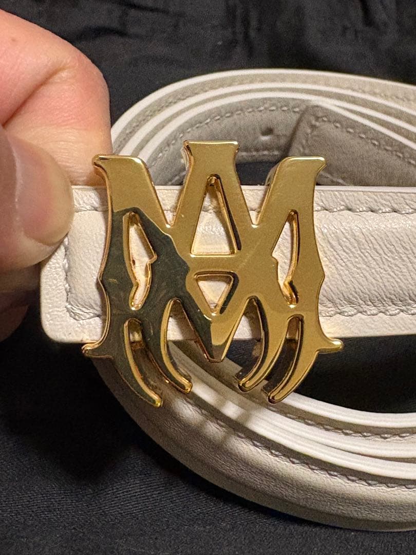 アミリ MAバックルナローレザーベルト メンズ 85