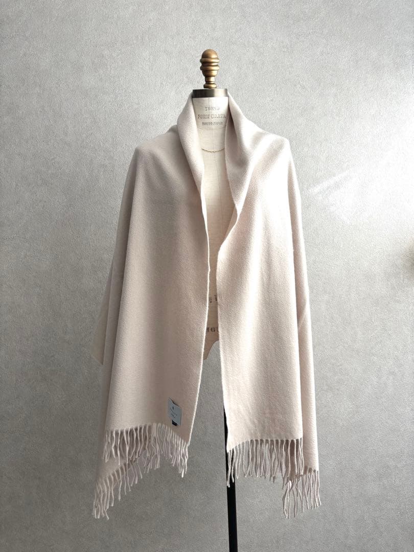 超美品★BEGG＆CO ベグアンドコー★カシミヤストール グレーベージュ