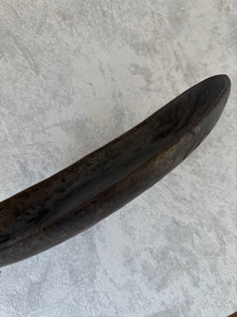 安福由美子　黒錆カレー皿　カレープレート