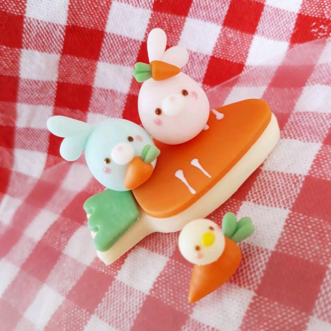 仲良しうさぎ♡にんじんクッキー