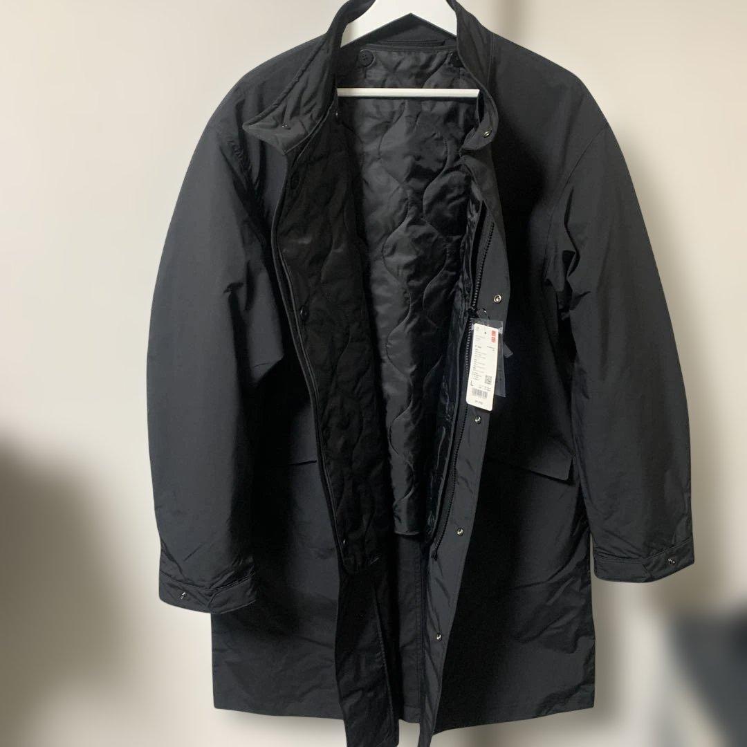新品未使用　UNIQLO ウィンドプルーフ 2way コート L ブラック