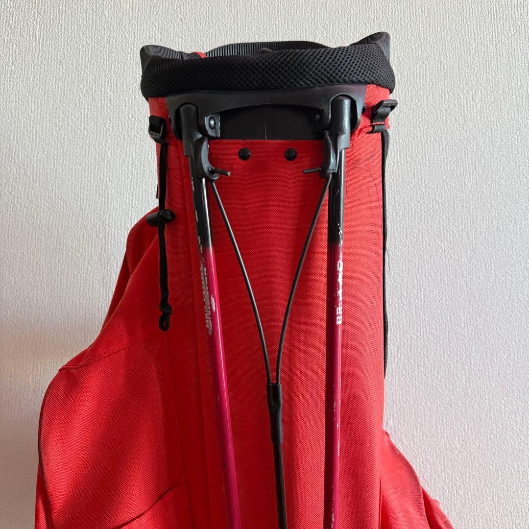 ブリーフィングゴルフ　キャディバッグ　ショルダー式　スタンド式　オレンジ　軽量