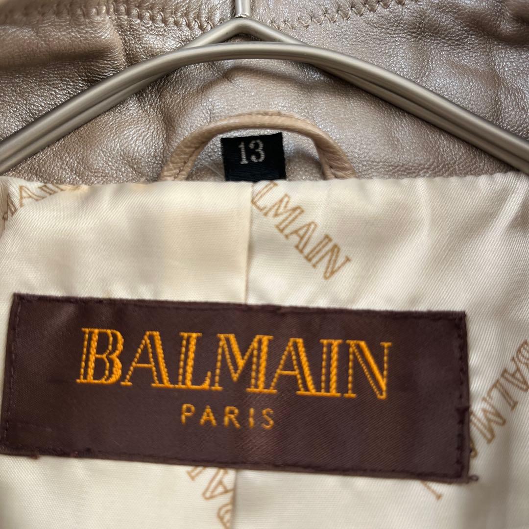 ★バルマン　パリス　2way レザーコート フーディ　ラムレザー