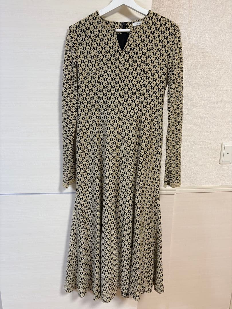 ワンピース clane 3D flower lace one piece