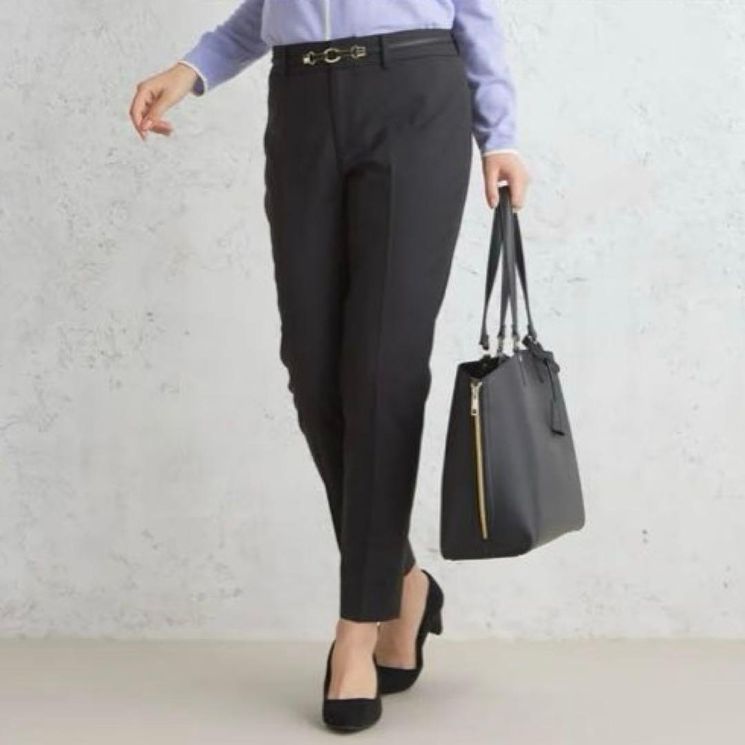 【未使用タグ付】洗えるキレイスーツ グレーピンドット セット 大きいサイズ3L