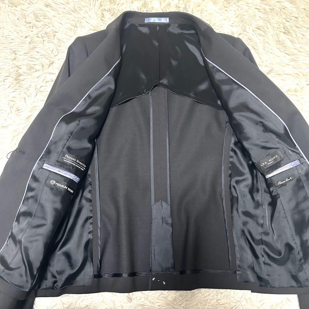 【未使用タグ付】洗えるキレイスーツ グレーピンドット セット 大きいサイズ3L