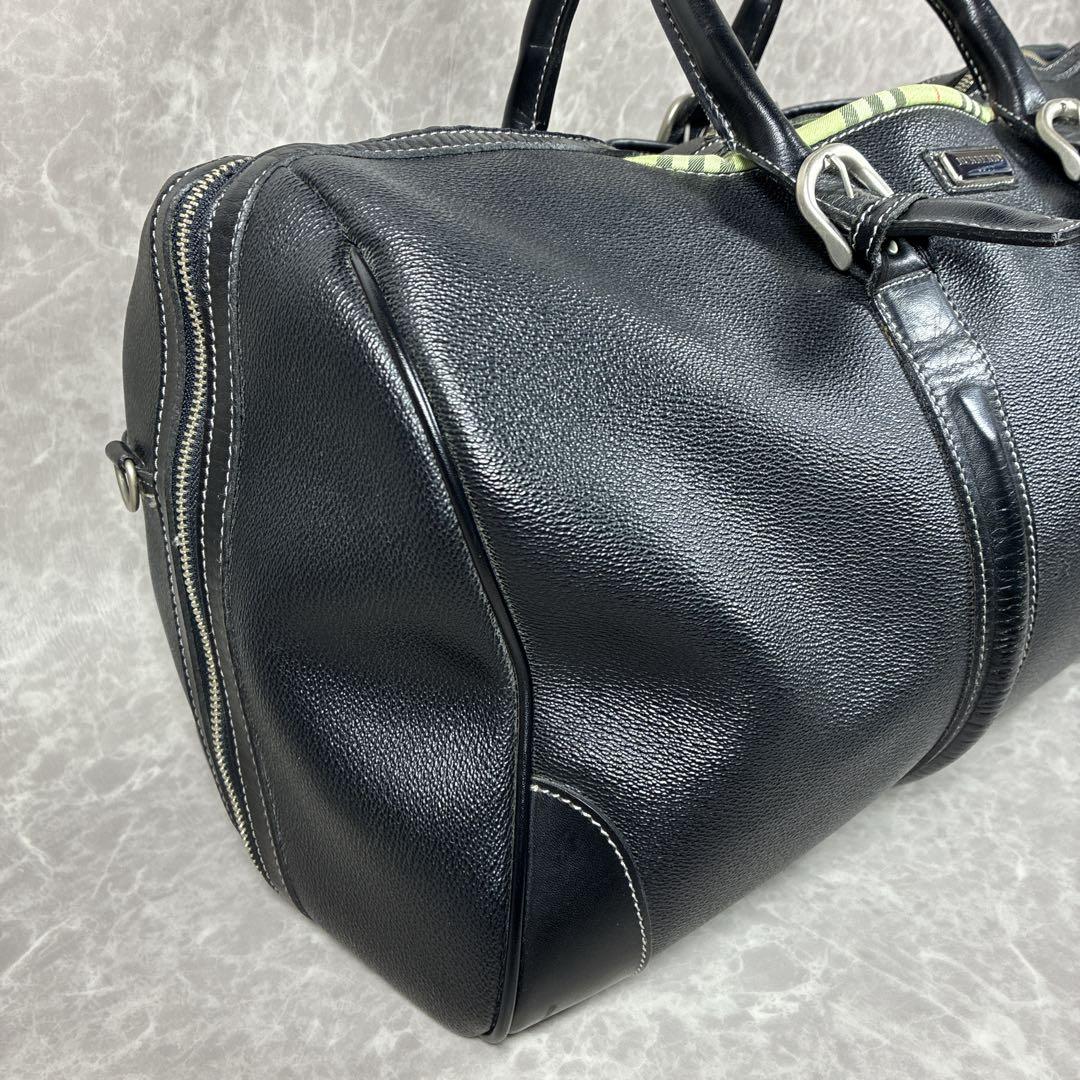 Burberry golf バーバリー ボストンバッグ ノバチェック 黒ブラック