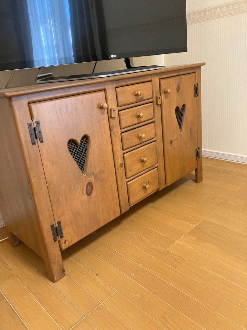 【アンファン】ナチュラルウッド ハート型キャビネット