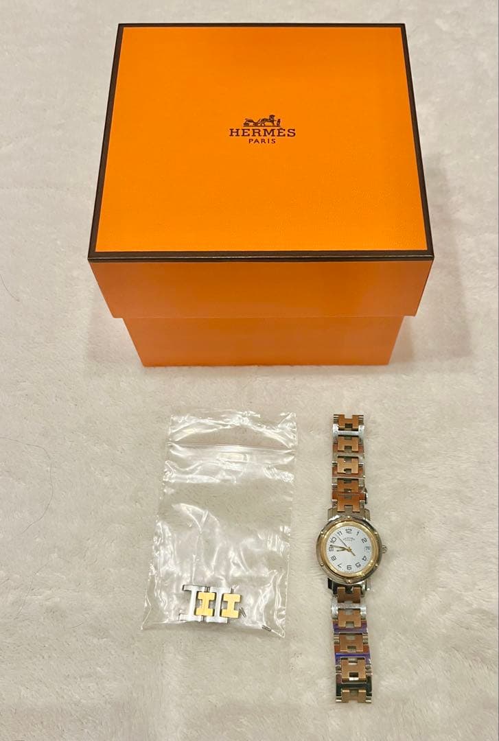 HERMES アナログ腕時計 レディース　シルバー/ゴールド