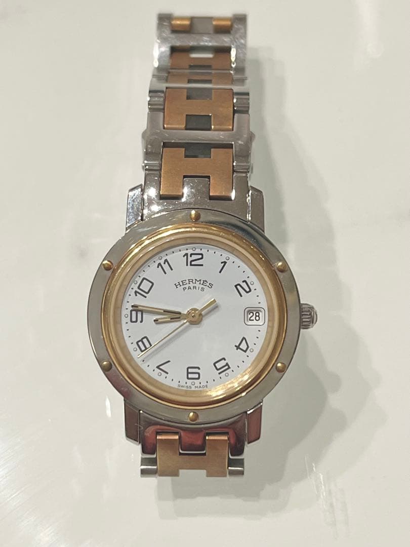 HERMES アナログ腕時計 レディース　シルバー/ゴールド