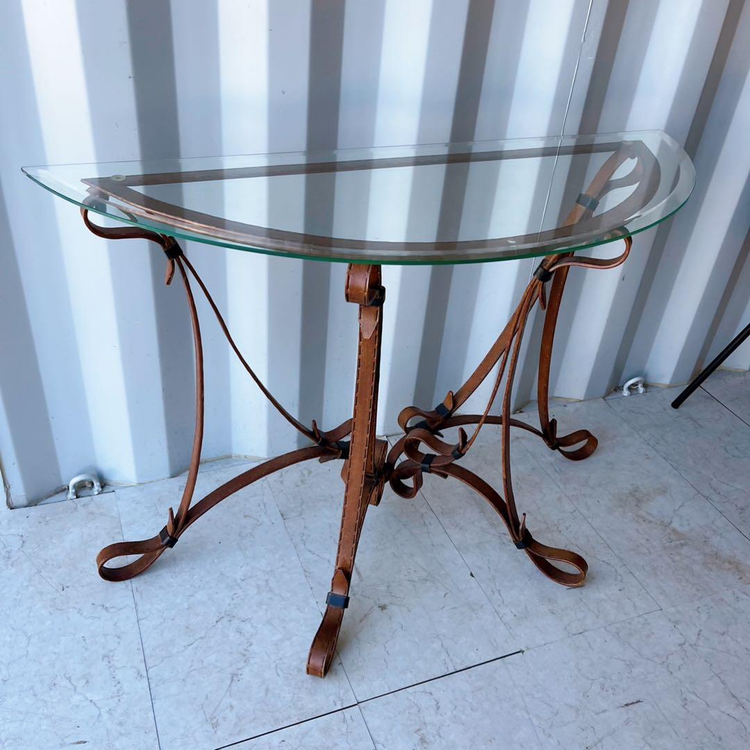 取付無料！メートランドスミス セオドアアレキサンダー ガラスコンソールテーブル