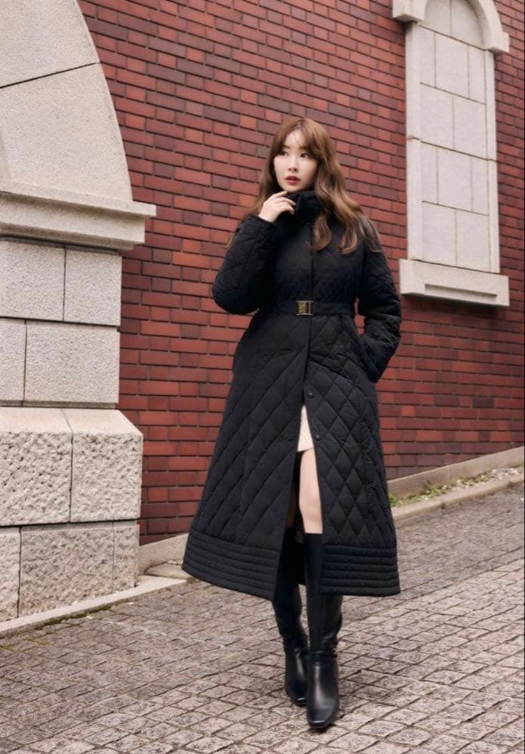 herlipto Madison Quilted Long Coat Mサイズ