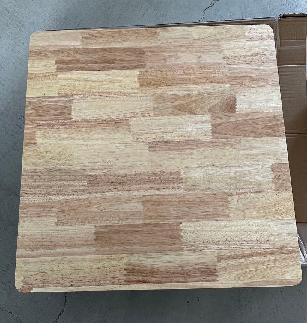 L036ダイニングテーブル オック無垢 ラバーウッド 木製 カフェテーブル