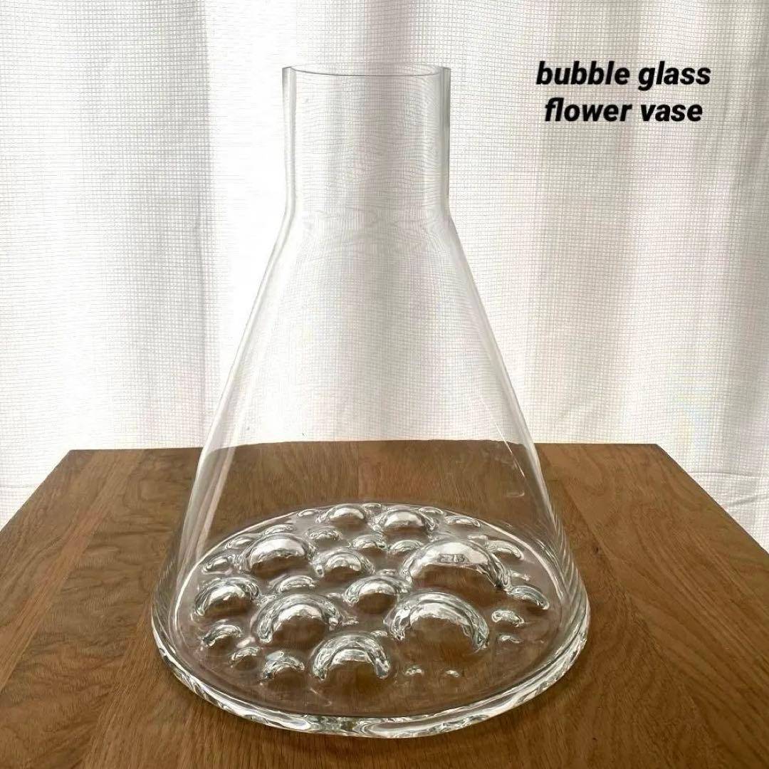 bubble glass flower vase ガラス フラワーベース 花瓶