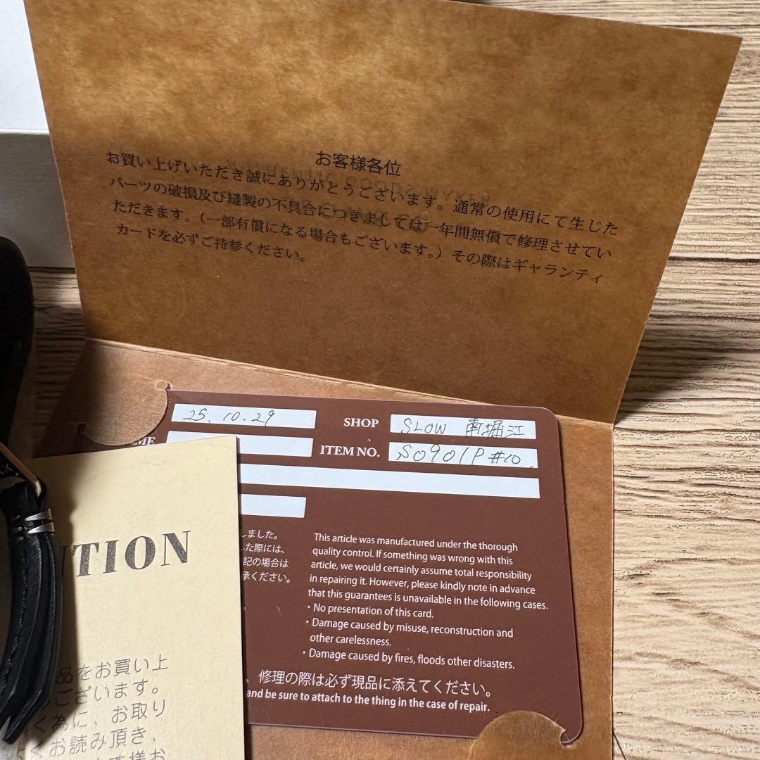 SLOW&CO 二つ折り財布　ブラック