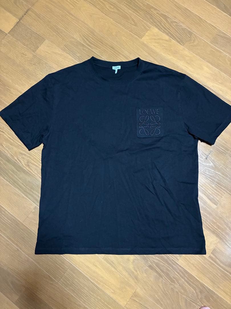 LOEWE アナグラム　ポケット　Tシャツ　ブラック　XL