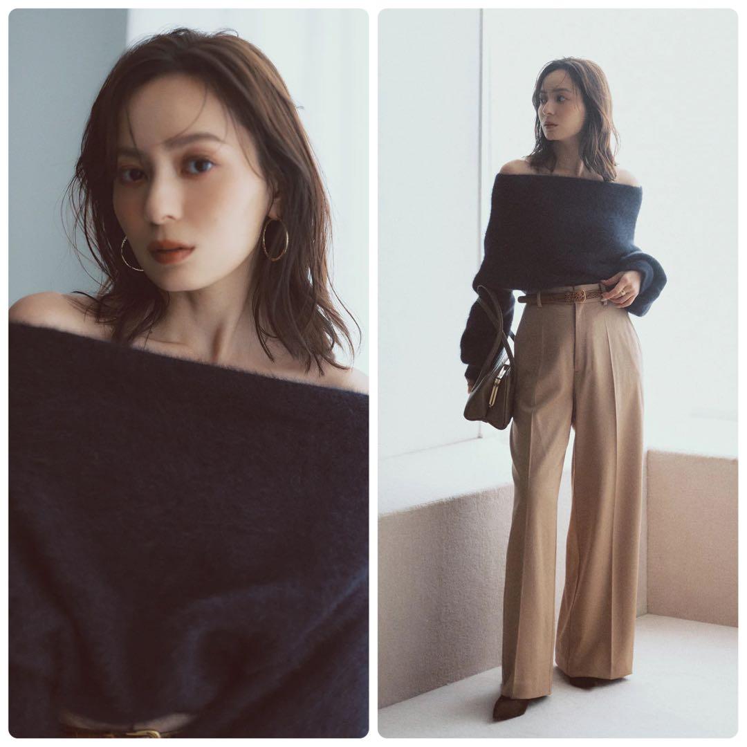 【anuans】25AW 新品　ラクーンフォックスオフショルニットプルオーバー