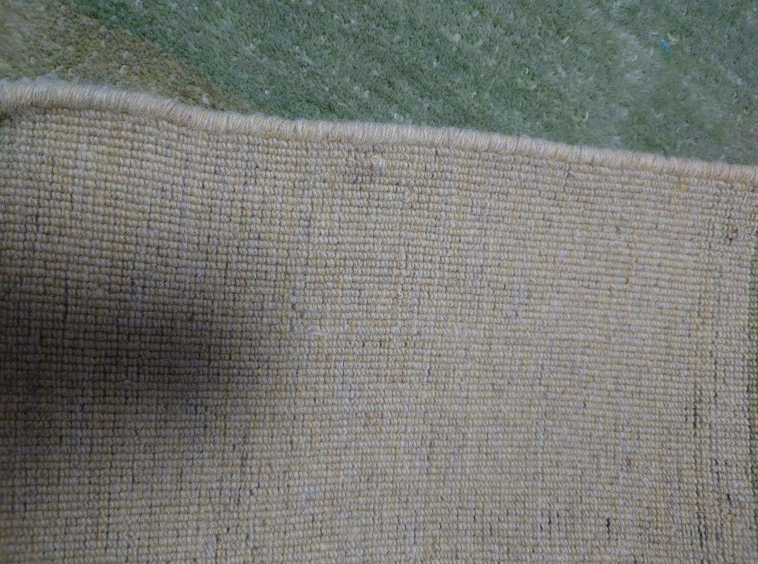 ギャッベ 194✕136 青と緑のグラデーション