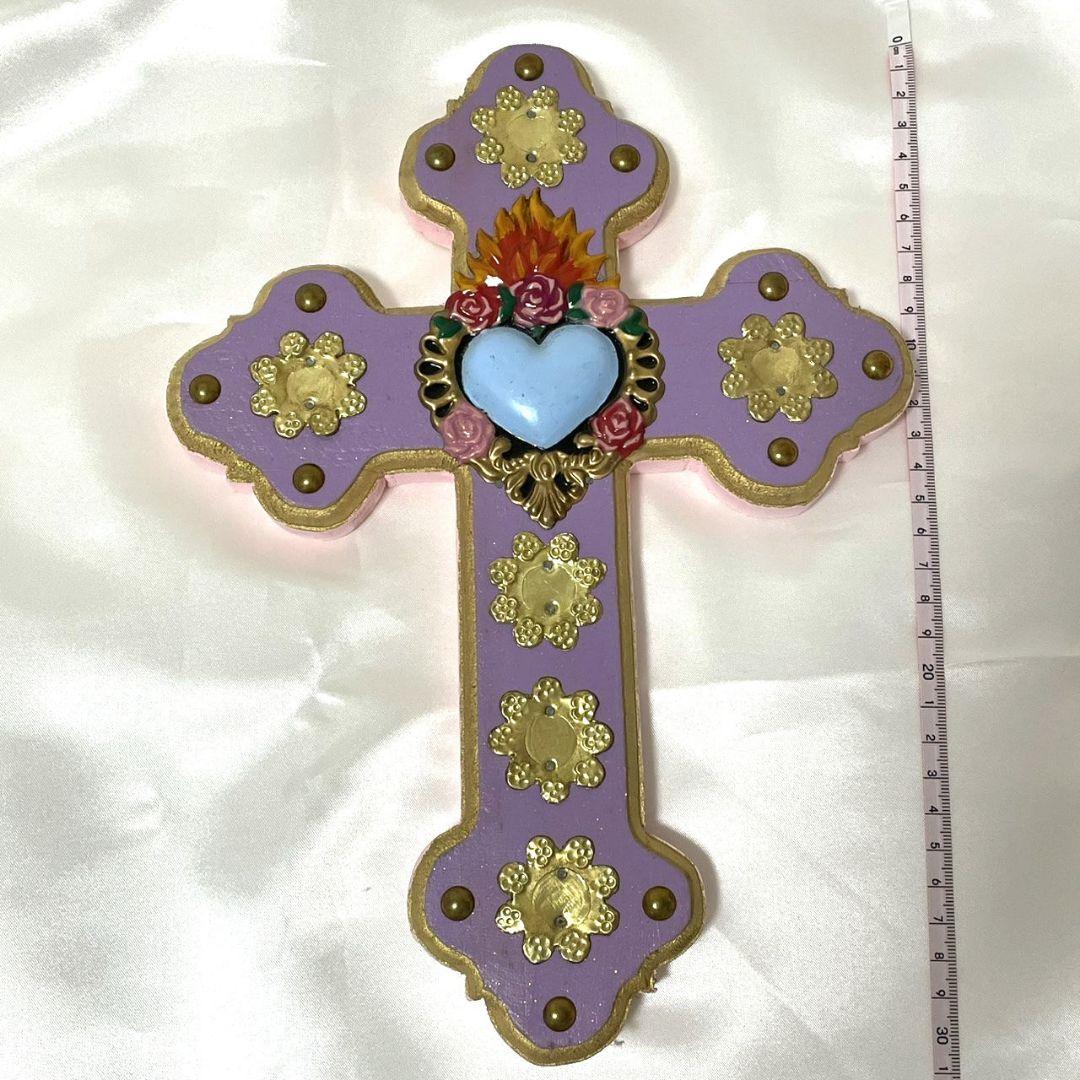 PAD メキシコ雑貨 壁掛け十字架 クロス コラソン