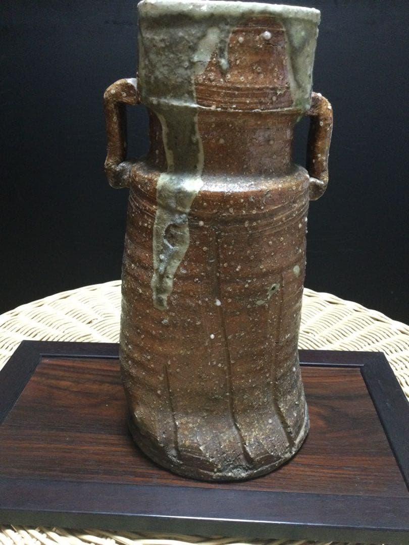 花器　焼き物　　　　　刻印有り　　　　　骨董