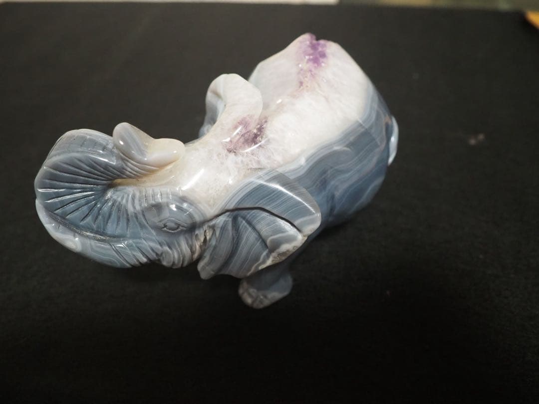 瑪瑙アゲート製象の置物