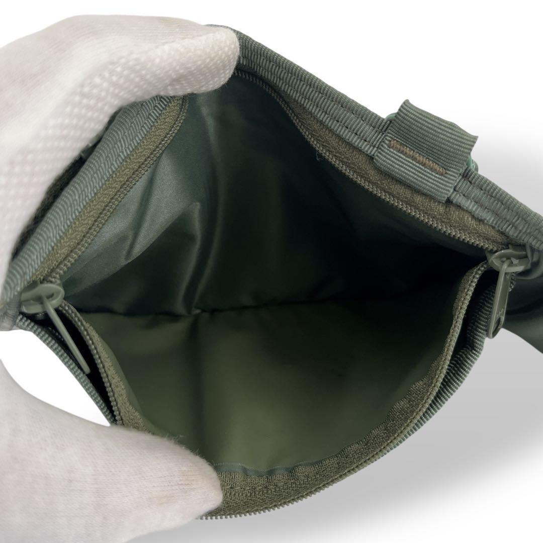 PORTER ポーター　三つ折り財布　カプセル　ロゴ　モスグリーン　ナイロン