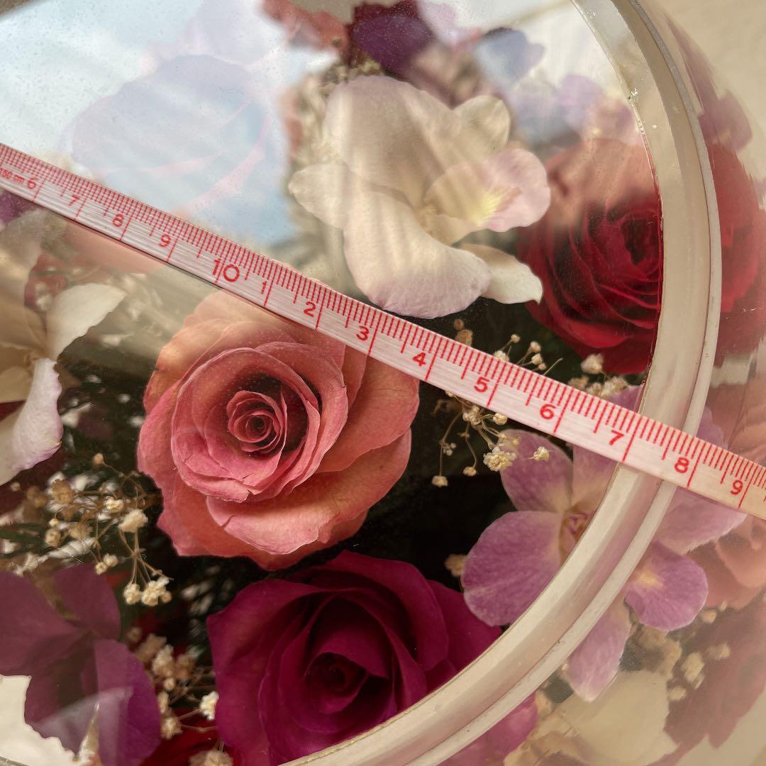 りり★ブリザーブドフラワー　特大　ガラスドーム