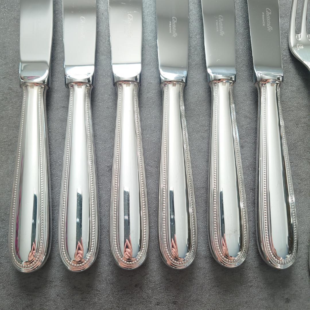 美品 クリストフル パール テーブルナイフ テーブルフォーク 12点