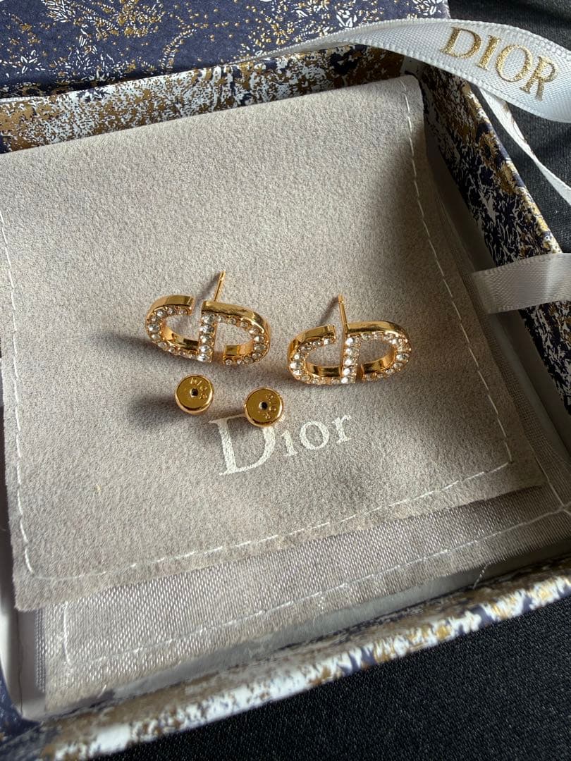 Dior Petit ゴルドCD スタッドピアス 両耳