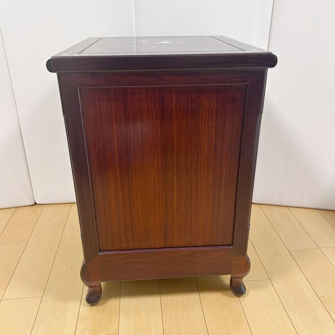 猫脚　螺鈿細工　薔薇柄　唐木　マホガニー　象嵌　古家具　英国　中国　貝殻細工