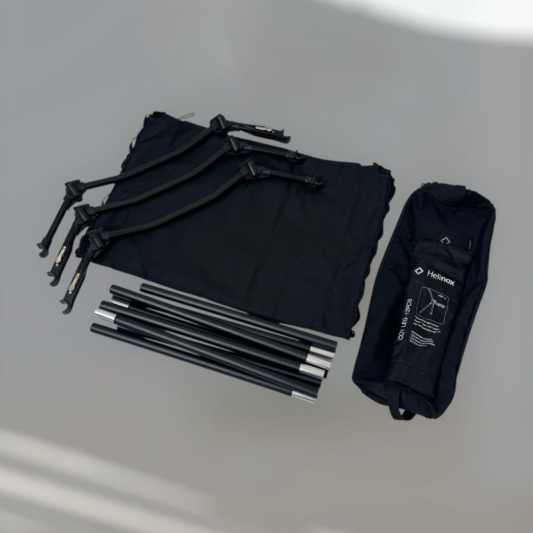 9040.ヘリノックス タクティカルコット ブラック コットレッグ付き