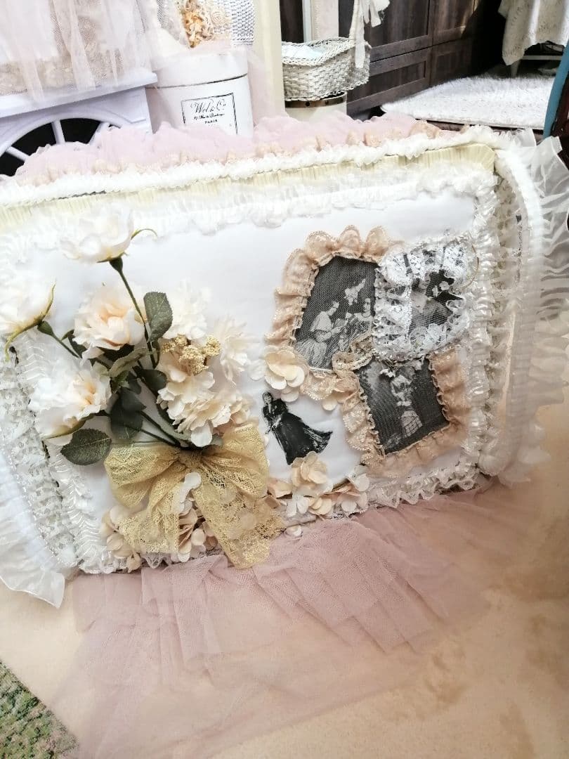 大きな貴婦人パニエ♡薔薇♡ドレッシー♡小物入れ♡収納♡