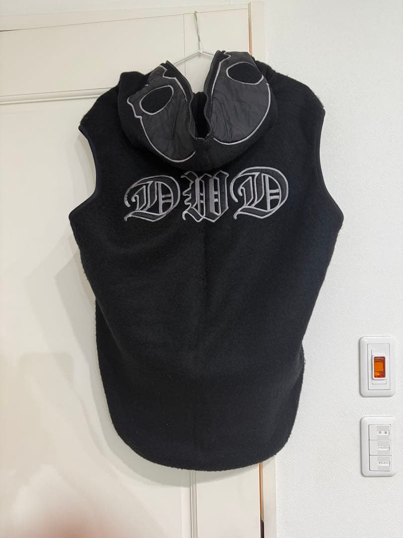 秋冬Dance With Dragon フリースベスト フード付ナイロンインナー