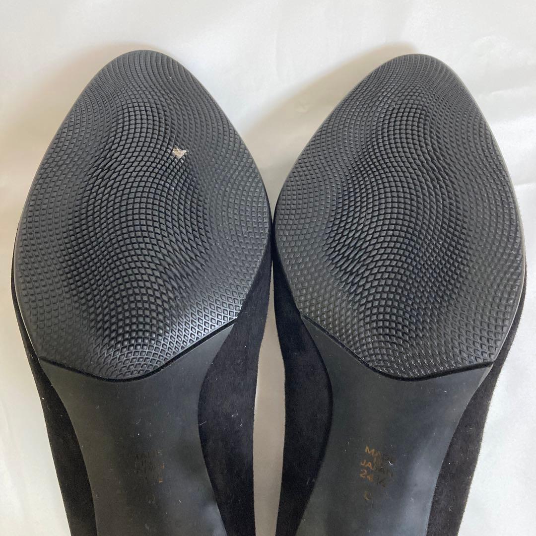 【美品】DIANA ダイアナ　ハイヒール　　パンプス　スウェード　黒　24.5