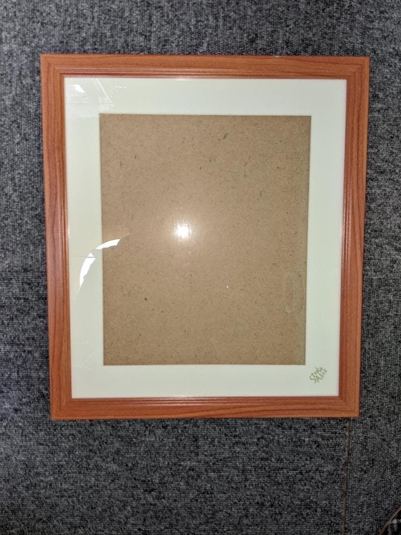 【お正月の家族用に！】木製フォトフレーム・額縁茶色　木目